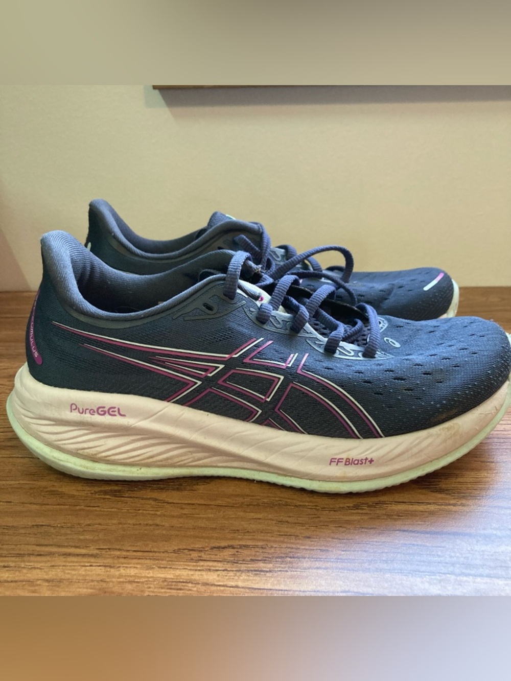 ASICS Dark Blue FFBlast+ PureGel Gel-Cumulus Running Shoes 8